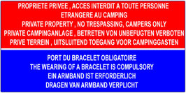 Propriété privée, port du bracelet