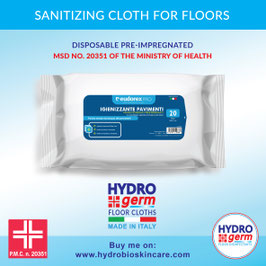 Disposable pre-impregnated disinfectant floor cloth with Medical Surgical Unit of the Ministry of Health