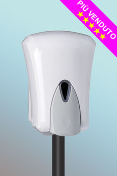 Dispenser manuale "Push push" per gel igienizzante mani con serbatoio a riempimento da 1 lt.