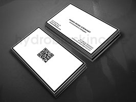 Biglietti da Visita Mod: "Luxury Press"  Bianco con effetto "Rilievo" e tecnologia "Letterpress"