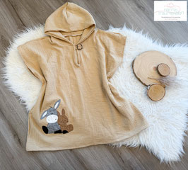 Badeponcho Esel mit Hase