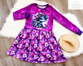 Kleid Einhorn beere 134/140