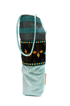 Geschenktasche / Flaschentasche, Lurex