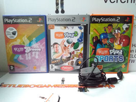 PlayStation 2 Is alleen europe versie  game  EyeToy: Play Sports & Groove Pack  Zilveren Camera + 3 Games   alleen voor kinderen game  video games playstation 2 verzameling tweedehands