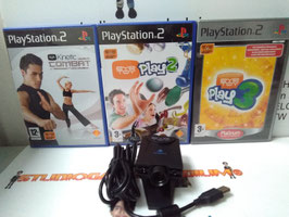 PlayStation 2 Is alleen europe versie  game   EyeToy: Kinetic Combat & Play Set - Zwarte Camera + 3 Games  alleen voor kinderen game  video games playstation 2 verzameling tweedehands