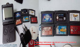 Nintendo Game Boy Advance SP (Zwart) + 6 Games & Lader  productienummer 89  tweedehands