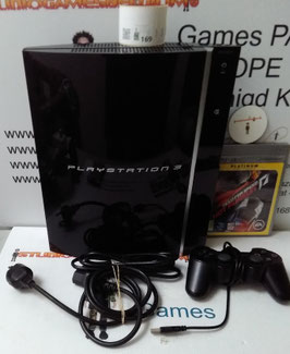 PlayStation 3  (model  CECHL04 zwart     console  80 GB      game+1  productienummer foto 169 tweedehands