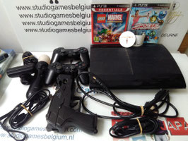 PlayStation3 SuperSlim (model CECH-4004A Zwart  console500 GB  Europe Game+2  SPORTS TMHAMPIONS+LEGO MARVEL SUPER HERDES dat is onze mededeling alsude rekeningmee  productienummerfoto167tweedehands