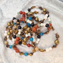Armband "Glaubensperlen" aus Edelsteinen, 6/8 mm