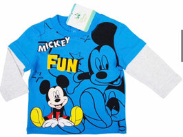 Disney Mickey Maus Langarmshirt Blau