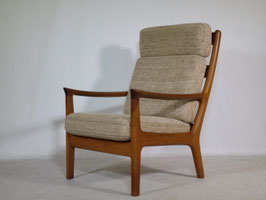 Vintage Teakholz Hochlehner Sessel Mid-Century Danish Design von Juul Kristensen 60er Jahre