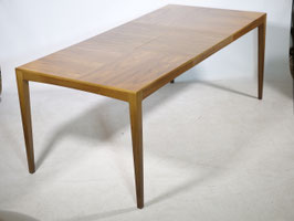 Ausziehbarer Nussbaum Esstisch Design Hartmut Lohmeyer für Wilkhahn, 60er Jahre