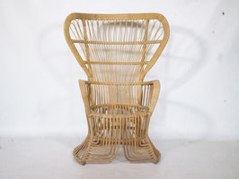 70er Jahre Rattan Design Sessel PFAUNETHRON von Rohe Noordwolde 4x VORHANDEN Mid-Century