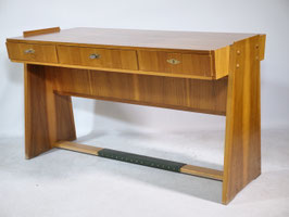 Vintage Nussbaum Schreibtisch Mid-Century Design Deutschland 1960er