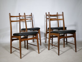 Vintage Teak Esszimmerstühle Mid-Century Design von Georg Leowald für Wilkhahn, Deutschland, 4er Set