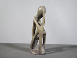 Design Skulptur „Der Denker“ aus Speckstein, 70er Jahre Vintage