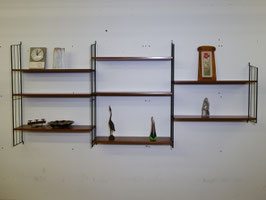 Modulares Vintage String Regal aus Teak, 60er Jahre