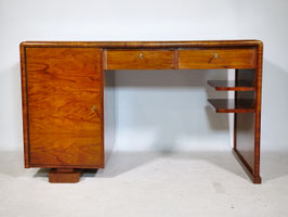 Art Deco Schreibtisch aus Nussbaum, 20er Jahre Vintage