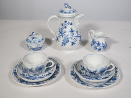 Vintage Kaffee Tee Service von Meissen im Zwiebelmuster-Dekor, 60er Jahre