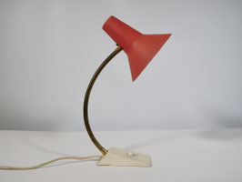 Mid-Century Design Tischlampe Schirmlampe aus Metall, 60er–70er Jahre Vintage