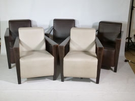 5x Design Leder Sessel Franz Fertig Dresden Ledersessel