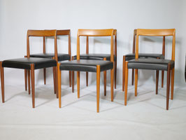 60er Jahre Mid-Century Vintage Design Esszimmer Stühle 6er Set LÜBKE