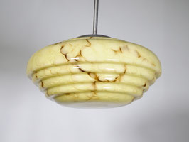 Art Deco Opalglas Deckenlampe, 20er–30er Jahre Vintage