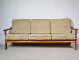Vintage Skandinavisches Dreisitzer Sofa Couch aus Teak, 70er Jahre