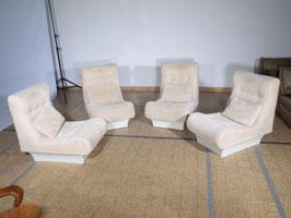 Deutsches Sofalette Modulsofa Set von Otto Zapf für Vitsœ, 1960er, 4er Set