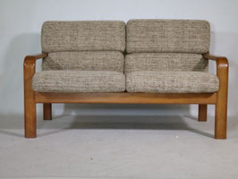 Vintage Teakholz Zweisitzer Sofa im Olsen & Søn Mid-Century Design, 1970er Jahre