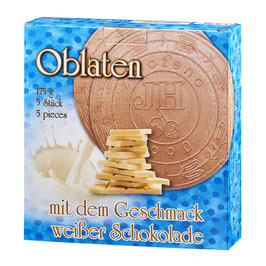 Oblaten mit Geschmack weiße Schokolade