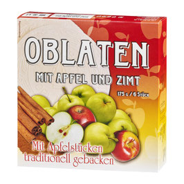 Oblaten mit Apfel und Zimt