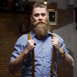 Wiseguy Suspenders Crazy Horse Camel Brown Leather