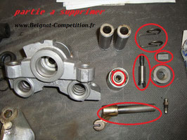 Kit modification d'étriers arrières + vis de suppression Renault