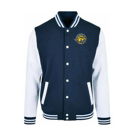 HBC College Jacke Navy-Weiß mit HBC Logo und HBC Retro Logo