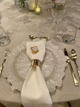 Platzteller Glas Pealfinish magnolia ivory