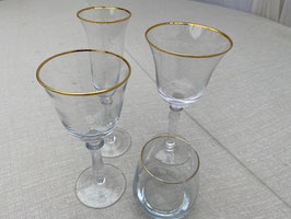 Glas Goldrand Sekt