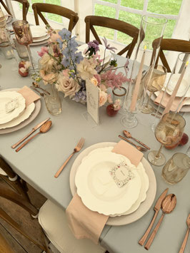 Servietten leinen peach