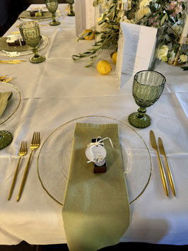 Servietten Leinen Lime