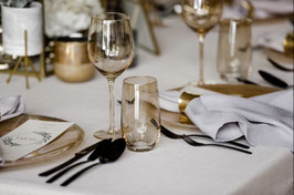 Glas Bernstein mit pearleffekt  Wein