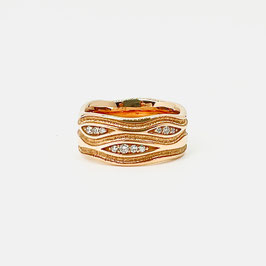 Ringmodell Düne in Rotgold