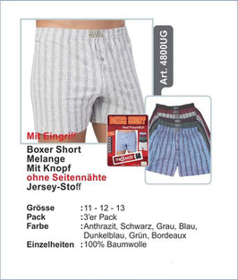 Herren Boxershorts mit Eingriff Übergrössen