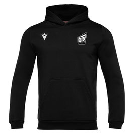 MACRON Banjo Hero Hoodie schwarz mit Brühler TV Logo und Wunschname