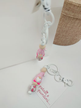 PORTACHIAVI CON CHARM IN SILICONE