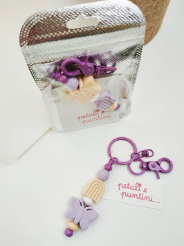 PORTACHIAVI CON CHARM IN SILICONE