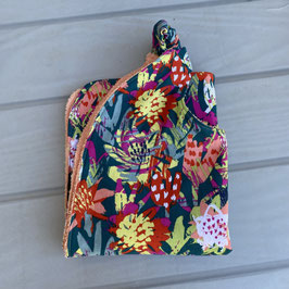 Serviette à élastique en coton à fleurs multicolores