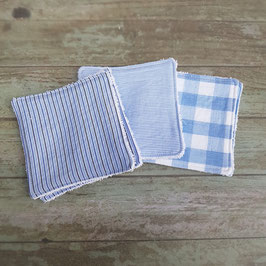 Lot de 6 lingettes "bleu ciel"