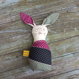 Doudou Lapin vert et jaune