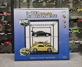 1/18 Kunststoffvitrine mit Led Beleuchtung schwarz