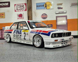 1/18 BMW M3 E30 #2 Sieger 24h Nürburgring 1992 FINA Motorsport Team Umbau Tuning